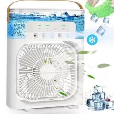 Imagem de Mini Ar Condicionado Climatizador Umidificador Ventilador Agua E Gelo 