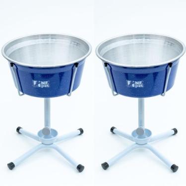 Imagem de Kit Comedouro Bebedouro Grande Elevado Cães Único Anti Formiga - 02 Un