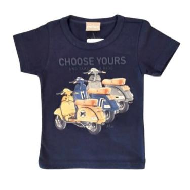 Imagem de Camiseta Bebê Masculina Manga Curta Milon, Marinho, M