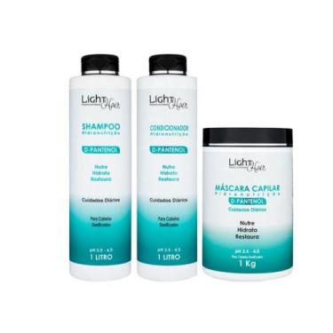 Imagem de Light Hair Kit Shampoo Condicionador e Mascara D-Pantenol 1L