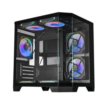 Imagem de Gabinete Gamer K-mex Aquário Cg-0620 Ângulo Micro Atx S/ Fan