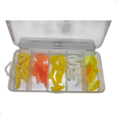 Imagem de Isca Larva De Silicone Pesca De Tilápia Acará Piau - 50 Unid - Cmik, B