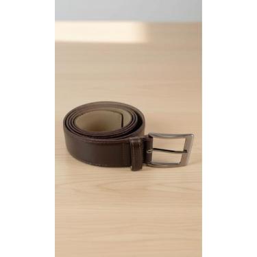 Imagem de Cinto Social Plus Size Couro Legítimo Café 40mm - Congratulations Stor