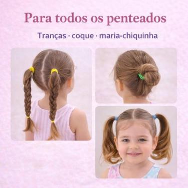 Imagem de Kit 120 Mini Xuxinha De Cabelo cor verde branco azul amarelo - Genéric