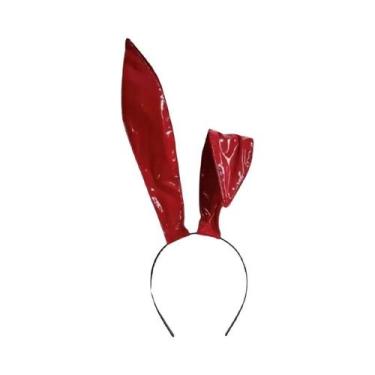 Imagem de Tiara De Orelhas De Coelho Em 3 Cores, Faixa De Cabelo De Couro Com Or