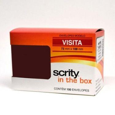 Imagem de Envelope Color Plus Café 72x108mm - caixa com 100 unidades - Scrity