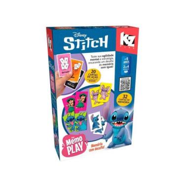 Imagem de Jogo da Memória Memo Play Disney Stitch Elka - 52 Cartas