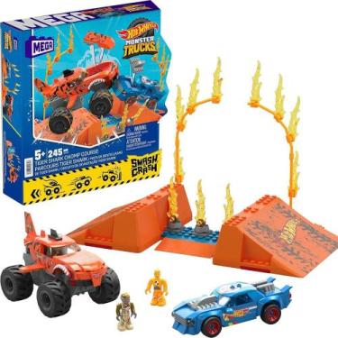 Imagem de MEGA Hot Wheels Monster Trucks S&ampC Tiger Shark Chomp Course - Matte