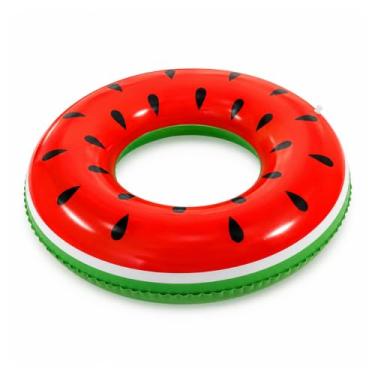 Imagem de Boia Inflável Melancia Redonda 90cm para Piscina Praia e Verão