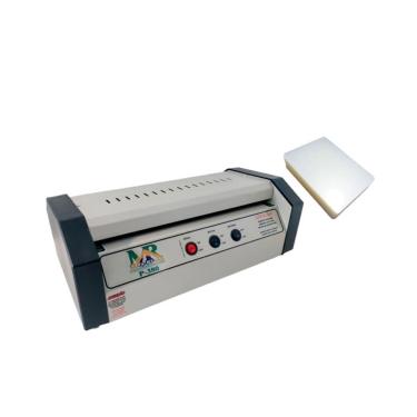 Imagem de Kit Plastificadora Profissional P380 A3 Bivolt com 100 Polaseal A3 Branco MR Máquinas