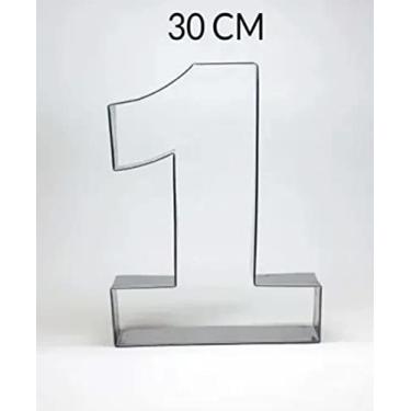Imagem de Aro Cortador Para Number Cake Inox 30cm - Número 1