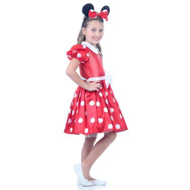 Imagem de Fantasia Minnie Vermelha Infantil - Disney  P