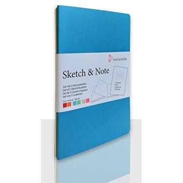 Imagem de Sketch & Note 125 g/m², cadernetas, set azul, A4, 20 fls cada