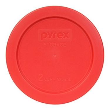 Imagem de (1, Red) - Pyrex 7200-PC Red Round 2 Cup Storage Lid for Glass Bowl (1, Red)