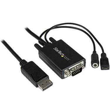 Imagem de StarTech. com Cabo adaptador DisplayPort para VGA de 3 m com áudio - Conversor DP para VGA - 1920 x 1200 (DP2VGAAMM3M)