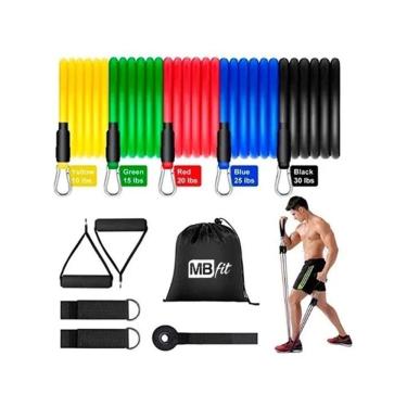 Imagem de Kit Elástico De Tensão Power Tube Exercício Academia Fitness