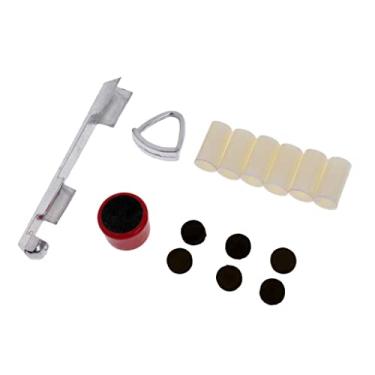 Imagem de Simhoa Conjunto de kit de reparo de cue de bilhar para piscina incluindo pontas de grampo de punho