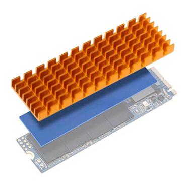 Imagem de Dissipador para ssd m2 nvme e ngff 2280 6mm em alumínio + thermal pad, alta eficiência e maior refrigeração