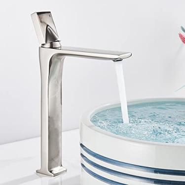 Imagem de Torneira de bacia de bacia quente e fria preta montada em latão quadrado misturadores de banheiro com alça única branca vaidade torneira misturadora de bacia torneira, 3, China