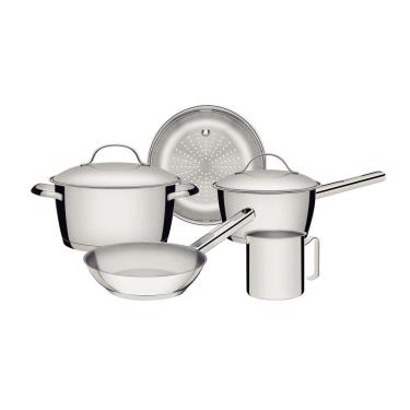 Imagem de Jogo de Panelas Allegra Inox c/ Fundo Triplo 5 Peças Tramontina 65660280