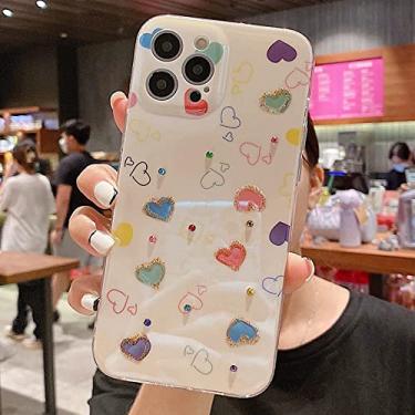 Imagem de Capa de silicone para pulseira de coração para iPhone 13 11 12 Pro Max X XS XR 7 8 Plus SE2 Cor Capa Bonita, b, para iPhone 13 Pro