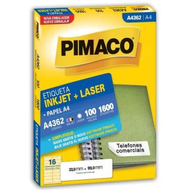 Imagem de Etiqueta Pimaco Inkjet + Laser - A4362 00436