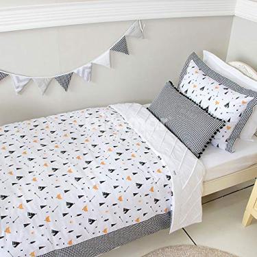 Imagem de Biramar Baby Edredom Solteiro/Kids Dupla Face E Duvet Fox Preto Preto
