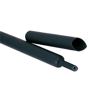 Imagem de GFORTUN 3: 1 relação de encolhimento preto tubo termorretrátil de parede dupla adesivo forrado tubo de rolo de tubo de rolo de cabo elétrico envoltório de fio 12,7 mm (1/2")