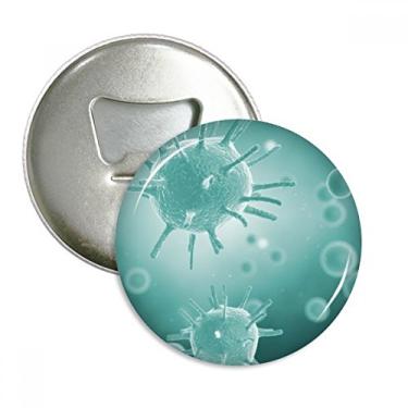 Imagem de Imã de geladeira com estampa de microscópio de imagem de célula de criatura emblema multifuncional