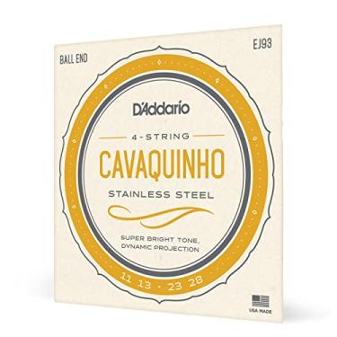 Imagem de ENCORDOAMENTO PARA CAVAQUINHO EJ93 STAINLESS STEEL WOUND .011 .013 .023 .028 - D'ADDARIO
