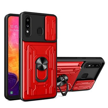 Imagem de Para Samsung Galaxy A10S A20 A20S A21S A30 A30S A31 A50 A50S A51 A71 Case Anti-drop Armor Stand Anel Slide Camera Slot Cover, Vermelho, Para Galaxy A71 4G