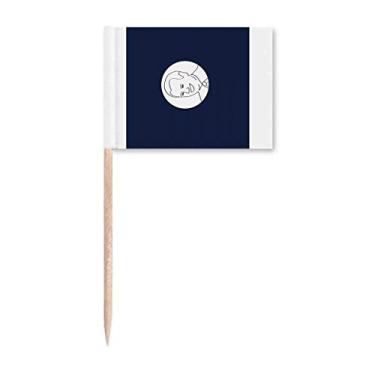 Imagem de Bandeira azul do presidente dos Estados Unidos, Joe, pessoa, palito, marcador de bandeira para decoração de festa