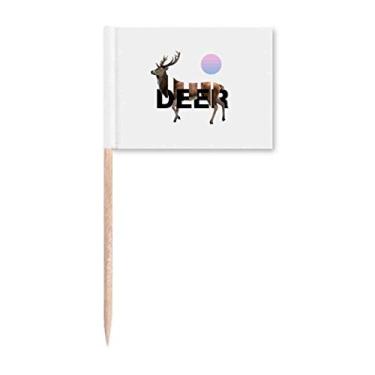 Imagem de Deer Separates The Sun Body Toothpick Flags Marker Topper Decoração de Festa