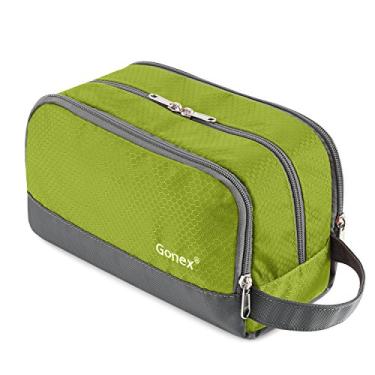 Imagem de Bolsa de Higiene Pessoal Gonex Dopp Organizador de Viagem Nylon Verde, 10.32x4.72x5.7 Inch