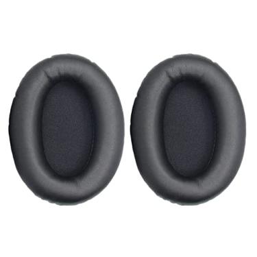 Imagem de Almofadas de ouvido respiráveis de substituição de almofada de fone de ouvido de alta qudade compatíveis com HyperX Cloud II (pele de proteína preta)