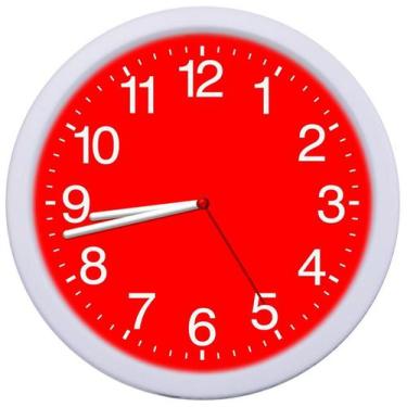 Imagem de Relógio Parede Vermelho Decoração Sala Cozinha Escritório - Ícones