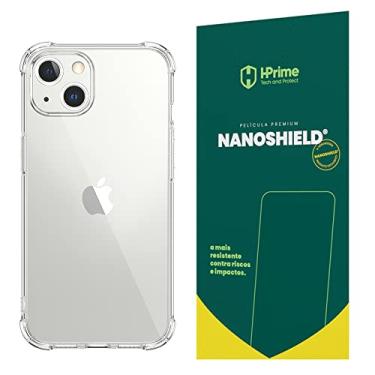 Imagem de Kit Capa Capinha Para iPhone 13 Normal Tela de 6.1 Case Air Anti Impacto Transparente + Película Hprime Nanoshield (Transparente + Hprime Nanoshield)…