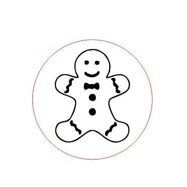 Imagem de Carimbo de borracha autotintado – Homem de gengibre – Tinta vermelha Cosco 2000 Plus Printer R30