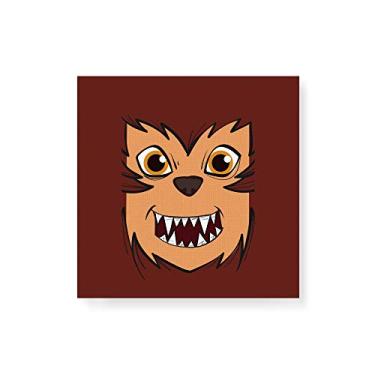 Imagem de Arte Maníacos Quadro Decorativo em Tela Canvas Lobisomem Rosto - 30x30cm