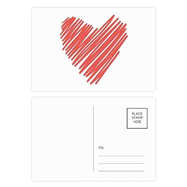 Imagem de Cartão postal de Dia dos Namorados com desenho de coração em grafite