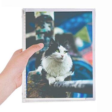Imagem de Caderno de fotos de gatos preguiçosos com folhas soltas e diários recarregáveis