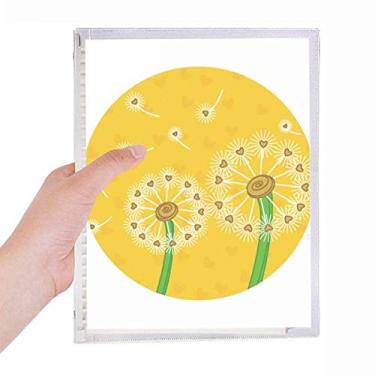 Imagem de Caderno de flores de dente-de-leão com folhas soltas e diário recarregável
