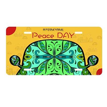 Imagem de DIYthinker Estilo europeu, flores, folhas, linhas, placa, etiqueta, decoração de carro, dia da paz