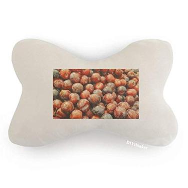 Imagem de DIYthinker Almofada de apoio de cabeça para decoração de pescoço com imagem de ameixa fresca Temperada