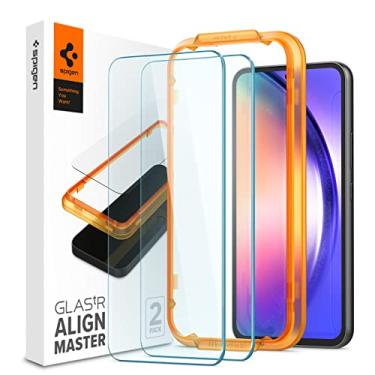 Imagem de Spigen Protetor de tela de vidro temperado [GlasTR AlignMaster] projetado para Galaxy A54 5G - pacote com 2