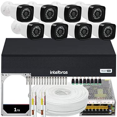Imagem de Kit Cftv 8 Câmeras Segurança Full Hd Dvr Intelbras 8 Ch 200m