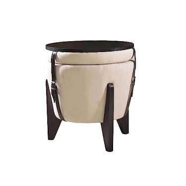 Imagem de Puff Flex Linho Claro 3 em 1 Baú e Mesa de Centro Pés preto