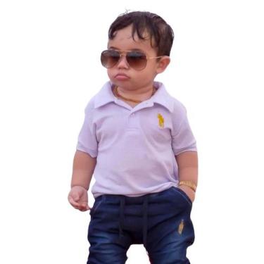 Imagem de Camiseta Roupa Bebê Gola Polo Piquet E Infantil Com Bordado - Patrulha