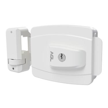 Imagem de Fechadura mini AGL 42mm chave simples 12v interna branca