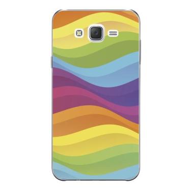 Imagem de Capa Case Capinha Samsung Galaxy  J5  Arco Iris Ondas - Showcase